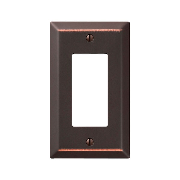 Amerelle Wall Plate, Number of Gangs: 1 Stamped Steel, Aged Bronze Finish, Bronze 163RDB - main